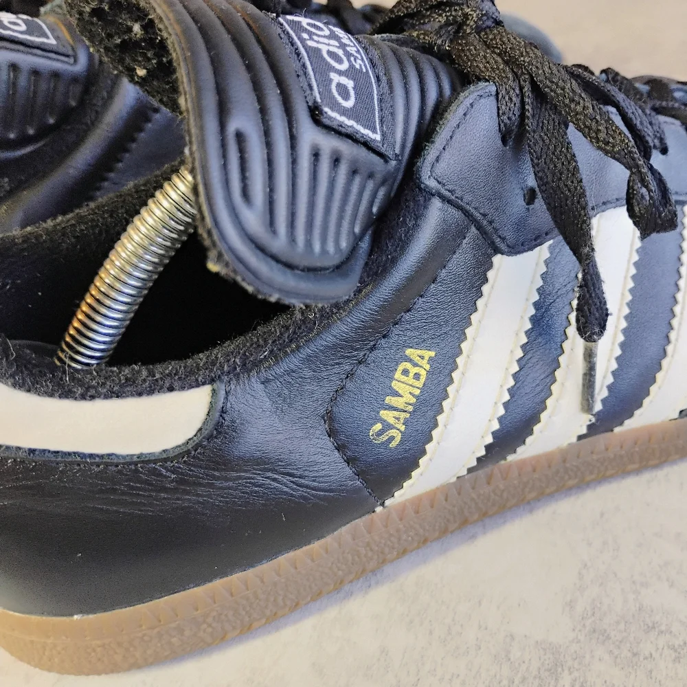 Adidas Samba OG Sneaker Black White Gum Bottom Mens 8.5 Suede Leather Classic‎